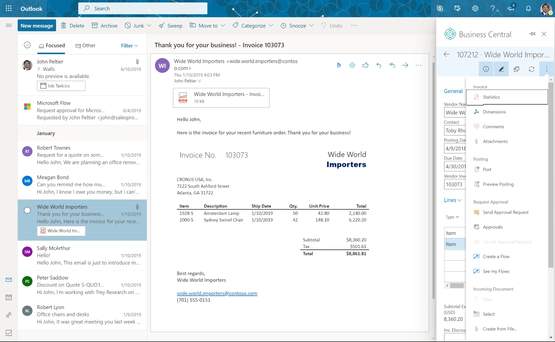 Improved communication with Outlook integration screenshot 2